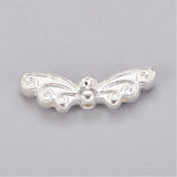 Metal Vinger Med Rhinsten – Forsølvet (21,5x6x4mm), 10 Stk - Uniq Perler - 0000000276