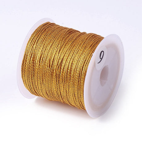 Metallic Broderitråd – Guld (0,6mm, 33 meter) - Uniq Perler - 126454