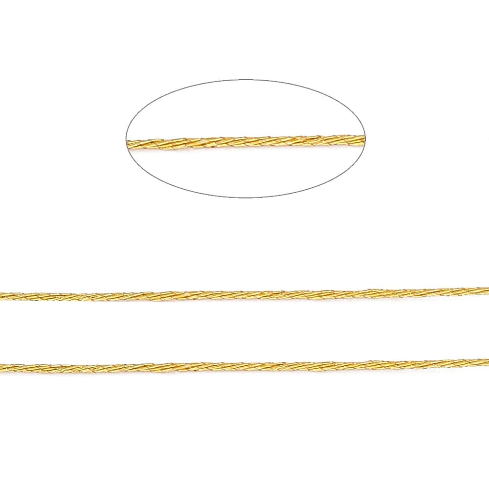 Metallisk Tråd – Guld, (0,5mm, 50m) - Uniq Perler - 149274