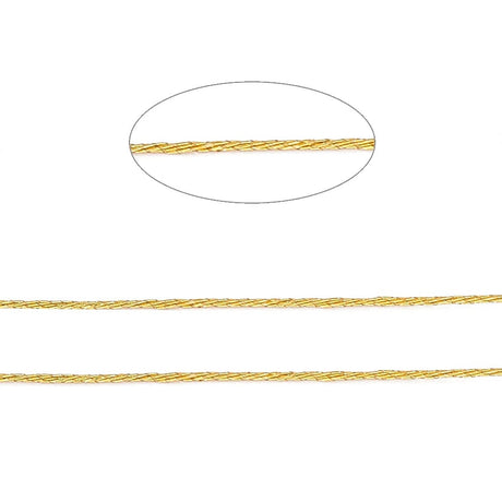 Metallisk Tråd – Guld, (0,5mm, 50m) - Uniq Perler - 149274