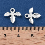 Mistelten Vedhæng, Forsølvet, 14x12mm, 20 stk. - Uniq Perler - 113495