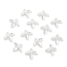Mistletoe Pendant, Silver-plated, 14x12mm, 20 pcs. - Uniq Perler - 113495