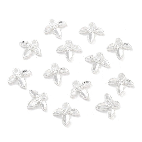 Mistelten Vedhæng, Forsølvet, 14x12mm, 20 stk. - Uniq Perler - 113495