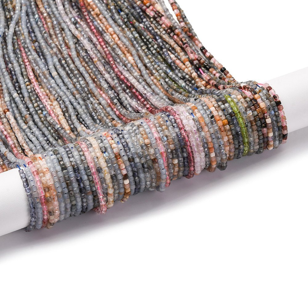 Mix Edelsten Perler – Fasetterte Kubeperler (4 - 5mm) - Uniq Perler - 116842