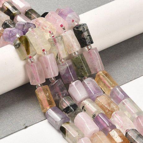 Mix Kvarts, Aflange, (12x7mm) - Uniq Perler - 112017