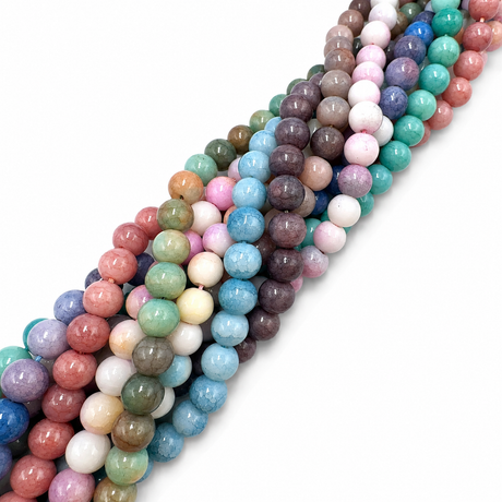 Mix Perler, Assorteret Farver, 8mm, (10 Strenge) - Uniq Perler - 116172