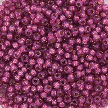 miyuki beads Miyuki seed beads 11/0 - duracoat silverlined dyed peony pink 4247