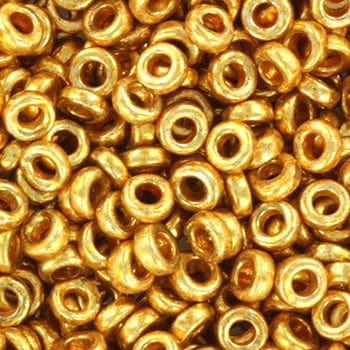 miyuki beads Miyuki spacer 3x1.3mm - duracoat galvanised gold 4202