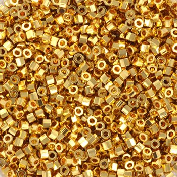 Miyuki Cut Perler – DBC 31, 24K Gold Plated (11/0) - Uniq Perler - 122194