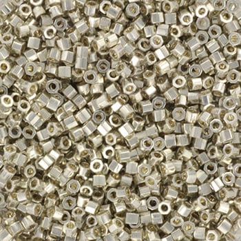 Miyuki Delica Cut Perler, DB 35, Galvanized Silver, 11/0 - Uniq Perler - 4964281