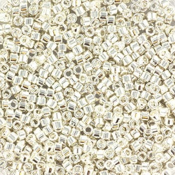 Miyuki Delica Perler, DB 0551, Bright Sterling Plated, 11/0 - Uniq Perler - 454588