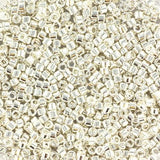 Miyuki Delica Perler, DB 0551, Bright Sterling Plated, 11/0 - Uniq Perler - 454588