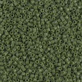 Miyuki Delica Beads, DB 1135, Opaque Avocado, 11/0 - Uniq Perler - 111240
