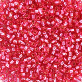 Miyuki Delica Beads, DB 1338, Silverlined Dyed Rose, 11/0 - Uniq Perler - 113337