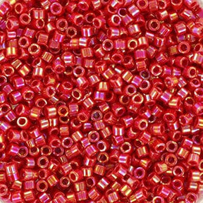 Miyuki Delica Beads, DB 162, Opaque Ab Red, 11/0 - Uniq Perler - 114339