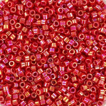 Miyuki Delica Perler, DB 162, Opaque Ab Red, 11/0 - Uniq Perler - 114339