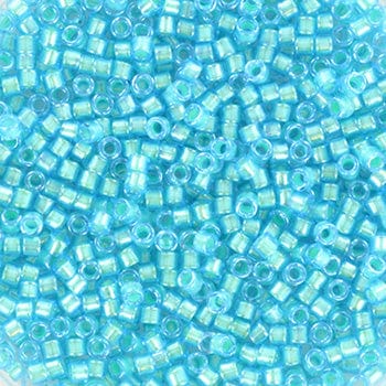 Miyuki Delica Perler, DB 1708, Mint Pearl Lined Ocean Blue, 11/0 - Uniq Perler - 57742