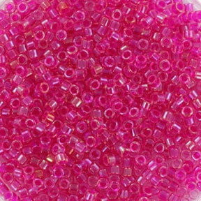 Miyuki Delica Perlen, DB 1743, Hot Pink Lined Ab Crystal, 11/0 - Uniq Perler - 114342