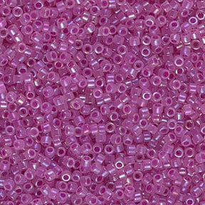 Miyuki Delica Perlen, DB 1744, Fuchsia Lined AB Opal, 11/0 - Uniq Perler - 0001489089