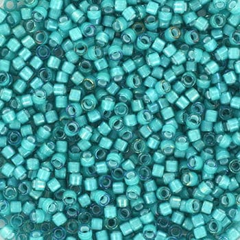 Miyuki Delica Perler - DB 1782, White Lined AB Teal, 11/0 - Uniq Perler - 111245