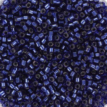 Miyuki Delica Perler - DB 183, Silverlined Royal Blue, 11/0 - Uniq Perler - 