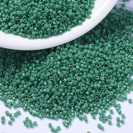 Miyuki Delica Perler, DB 2127, Duracoat Dyed Opaque Spruce, 11/0 - Uniq Perler - 597461