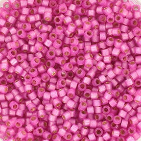 Miyuki Delica Perlen, DB 2174, Duracoat, Semi Frosted, Silverlined Gefärbt Pink, 11/0 - Uniq Perler - 0001489097