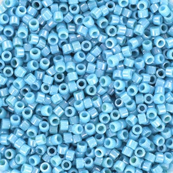 Miyuki Delica Perler, DB 218, Opaque Luster Medium Turquoise Blue, 11/0 - Uniq Perler - 671144
