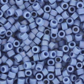 Miyuki Delica Perlen, DB 2318, Opaque Glazed Frosted Rainbow Soft Blue, 11/0 - Uniq Perler - 115600