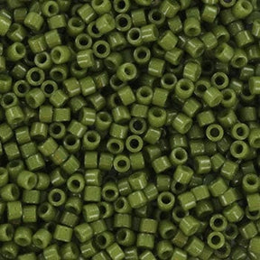 Miyuki Delica Beads, DB 2357, Duracoat Opaque Dyed Moss Green, 11/0 - Uniq Perler - 6532791