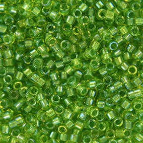 Miyuki Delica Perlen - DB 2376, Fancy Lined Chartreuse, 11/0 - Uniq Perler - 113326