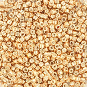 Miyuki Delica Beads, DB 411, Galvanized Apricot Gold, 11/0 - Uniq Perler - 113916