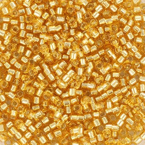 Miyuki Delica Perlen, DB 42, Silverlined Gold, 11/0 - Uniq Perler - 113293
