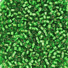 Miyuki Delica Pärlor, DB 46, Silverlined Grön, 11/0 - Uniq Perler - 113294