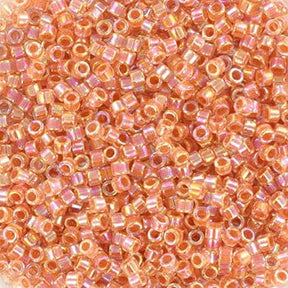Miyuki Delica Beads, DB 54, Dark Peach Lined Crystal Ab, 11/0 - Uniq Perler - 114361