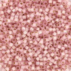 Miyuki Delica Beads, DB 624, Silverlined Dyed Alabaster Light Rose, 11/0 - Uniq Perler - 114363