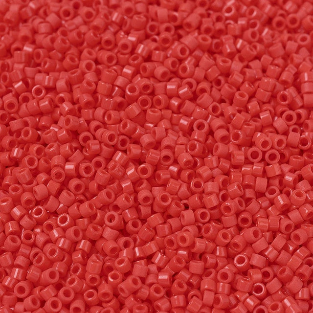 Miyuki Delica Perler, DB 727, Opaque Vermillion Red, 11/0 - Uniq Perler - 245588