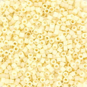 Miyuki Delica Beads - DB 762, Opaque Matte Dark Cream, 11/0 - Uniq Perler - 156522