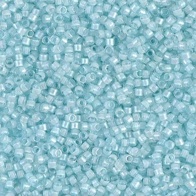 Miyuki Delica Perler, DB 78, Lined Luster Crystal Aqua Mist, 11/0 - Uniq Perler - 0001489095