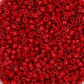 Miyuki Delica Beads, DB 791, Opaque Dyed SF Bright Red, 11/0 - Uniq Perler - 113332