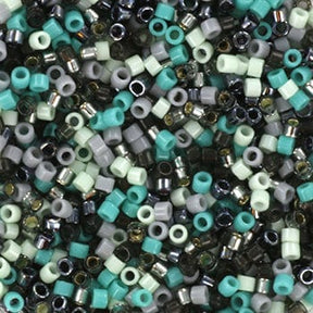 Miyuki Delica Perlen, MIX 23, Green Mist, 11/0 - Uniq Perler - 134632