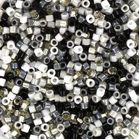 Miyuki Delica Perlen, MIX 54, Schwarz und Weiß, 11/0 - Uniq Perler - 11231 - 4