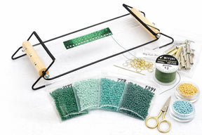 Miyuki Delica Perler Startkit - Grøn Smykkesæt med Væv - Uniq Perler - 0000002842