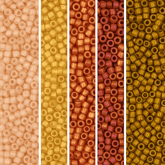 Miyuki Delica Sæt – Golden Harvest, 11/0 - Uniq Perler - 8985456
