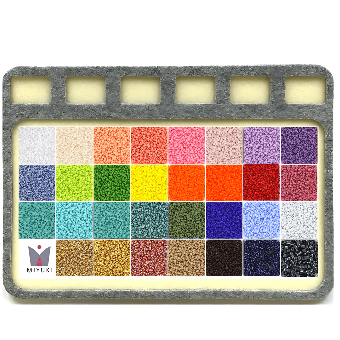 Miyuki Delica Sæt Inkl. 31 Farver, Perlemåtte Og E - Bog - Uniq Perler - 183763