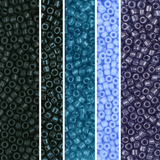 Miyuki Delica Sæt – Ocean Night, 11/0 - Uniq Perler - 75457