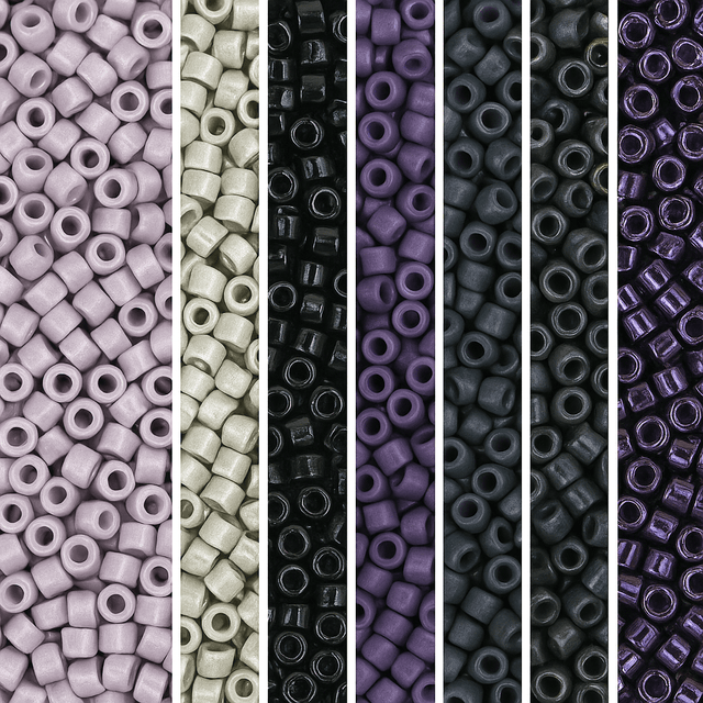 Miyuki Delica Sæt – Twilight Shadows, 11/0 - Uniq Perler - 8533578