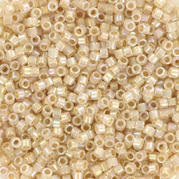 Miyuki delica's 11/0 - beige lined opal ab 1731 - Uniq Perler - 0000002833
