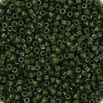 Miyuki delica's 11/0 - opaque dyed olive 663 - Uniq Perler - 115939
