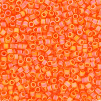 Miyuki delica's 11/0 - opaque matte ab mandarin 1593 - Uniq Perler - 118433